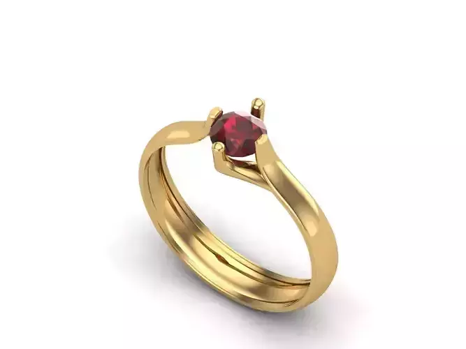 Womens Rings With Stone Ring Ready STL 3DM Models Rings women