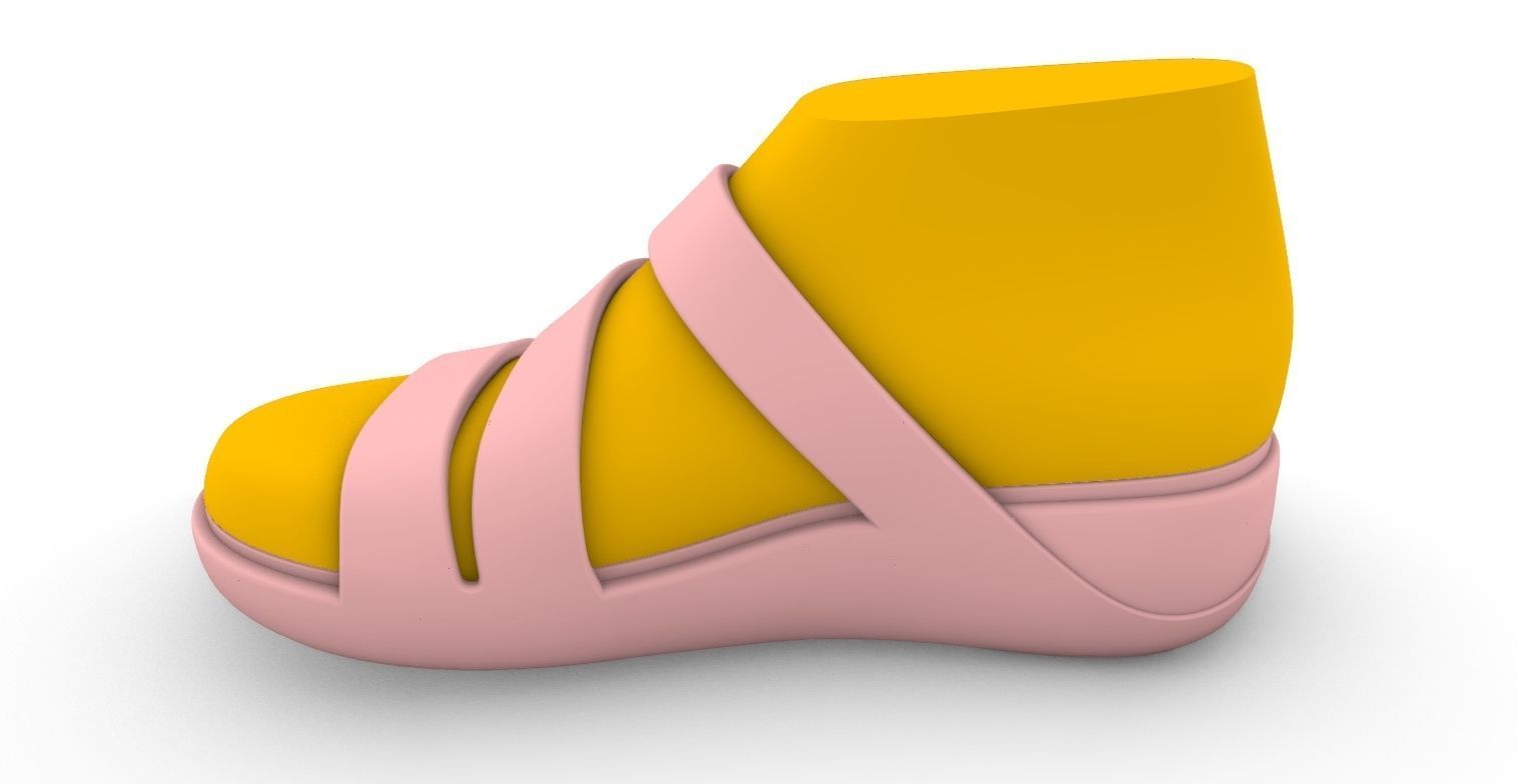 Female Sandal 3D print model_8