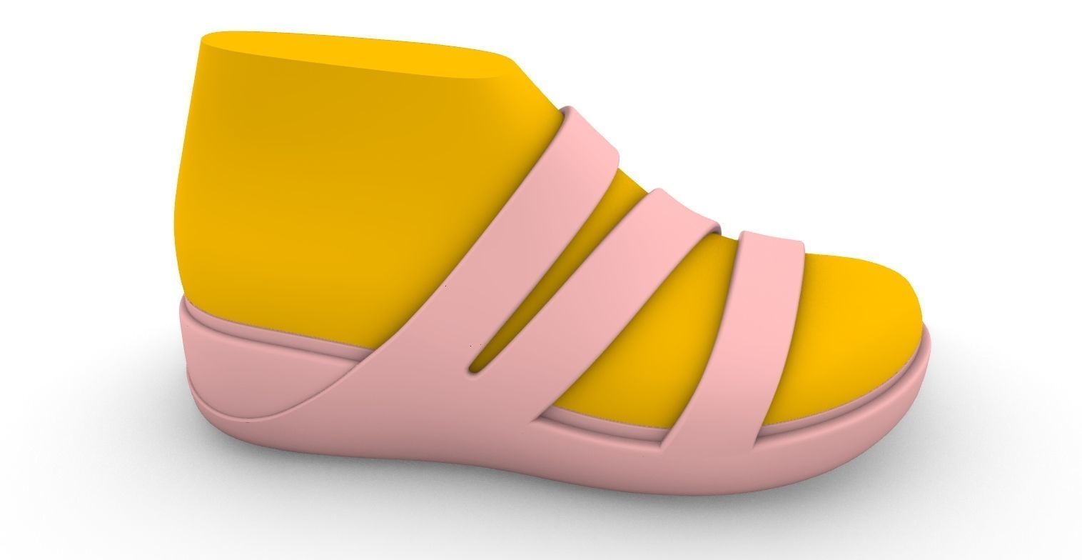 Female Sandal 3D print model_7