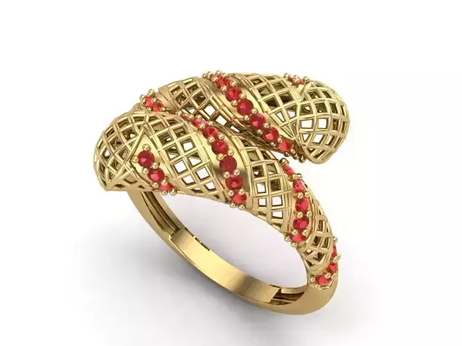 Womens Rings With Stone Ring Ready STL 3DM Models Rings women