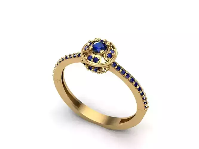 Womens Rings With Stone Ring Ready STL 3DM Models Rings women