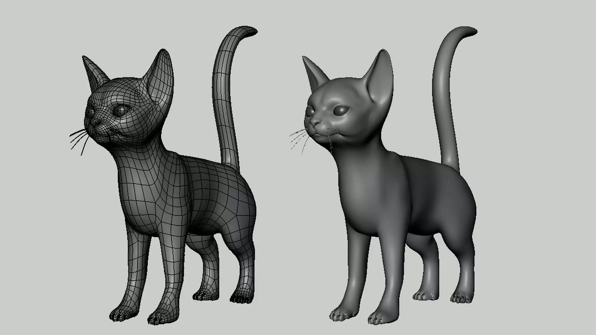 Cat Model Low-poly 3D model_0