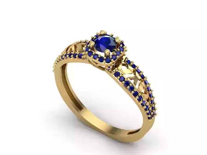 Womens Rings With Stone Ring Ready STL 3DM Models Rings women