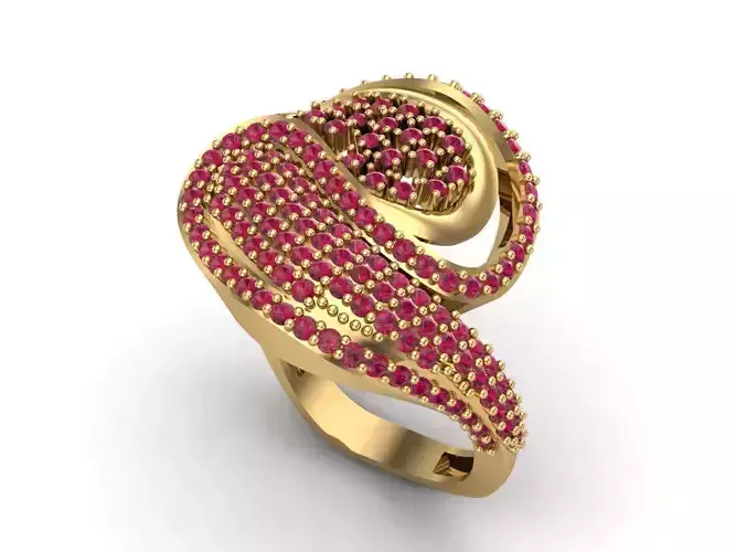 Womens Rings With Stone Ring Ready STL 3DM Models Rings women