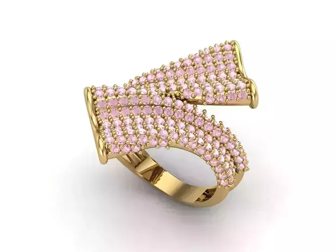 Womens Rings With Stone Ring Ready STL 3DM Models Rings women