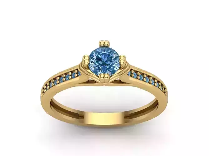 Womens Rings With Stone Ring Ready STL 3DM Models Rings women