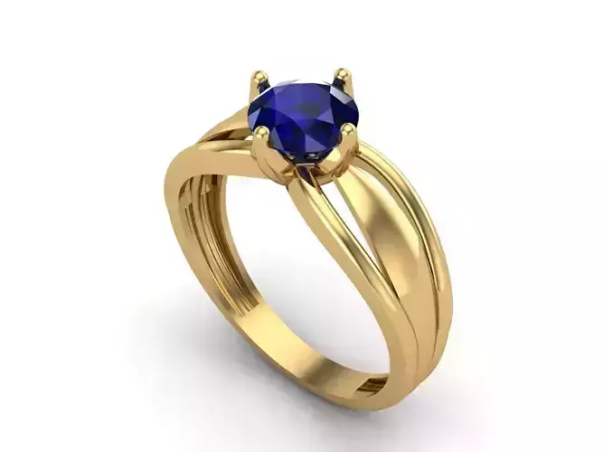 Womens Rings With Stone Ring Ready STL 3DM Models Rings women