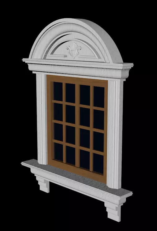 Renaissance window Free 3D model