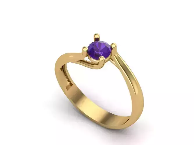 Womens Rings With Stone Ring Ready STL 3DM Models Rings women