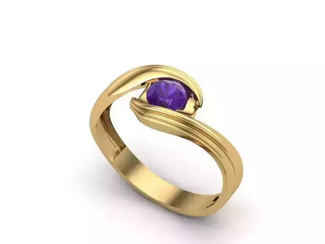 Womens Rings With Stone Ring Ready STL 3DM Models Rings women