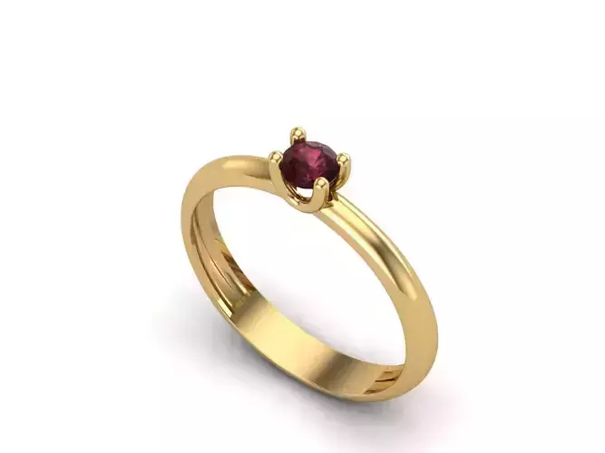 Womens Rings With Stone Ring Ready STL 3DM Models Rings women