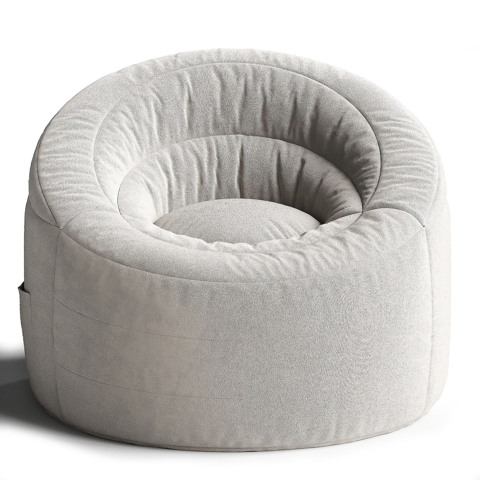 POD by Urban Shop Soft Plush Corduroy Bean Bag Chair 3D model_2