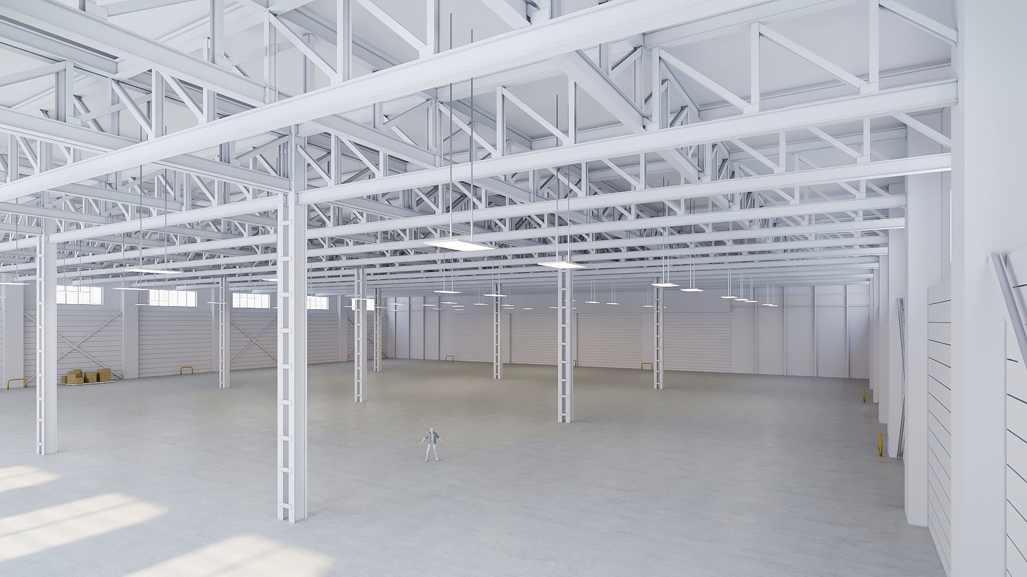 low poly warehouse 10 Low-poly 3D model_4