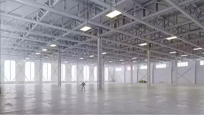 low poly warehouse 10 Low-poly 3D model