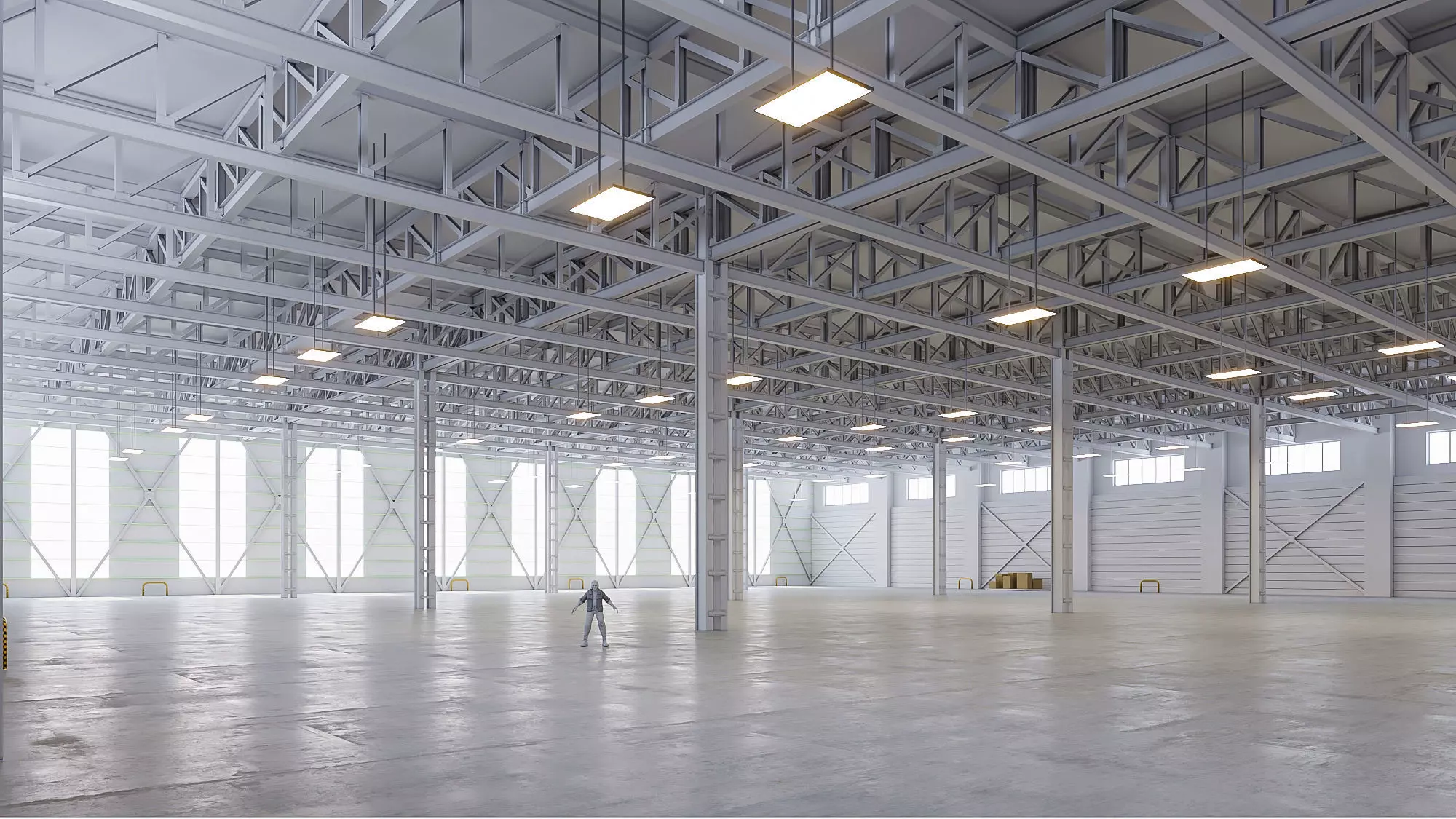 low poly warehouse 10 Low-poly 3D model_0