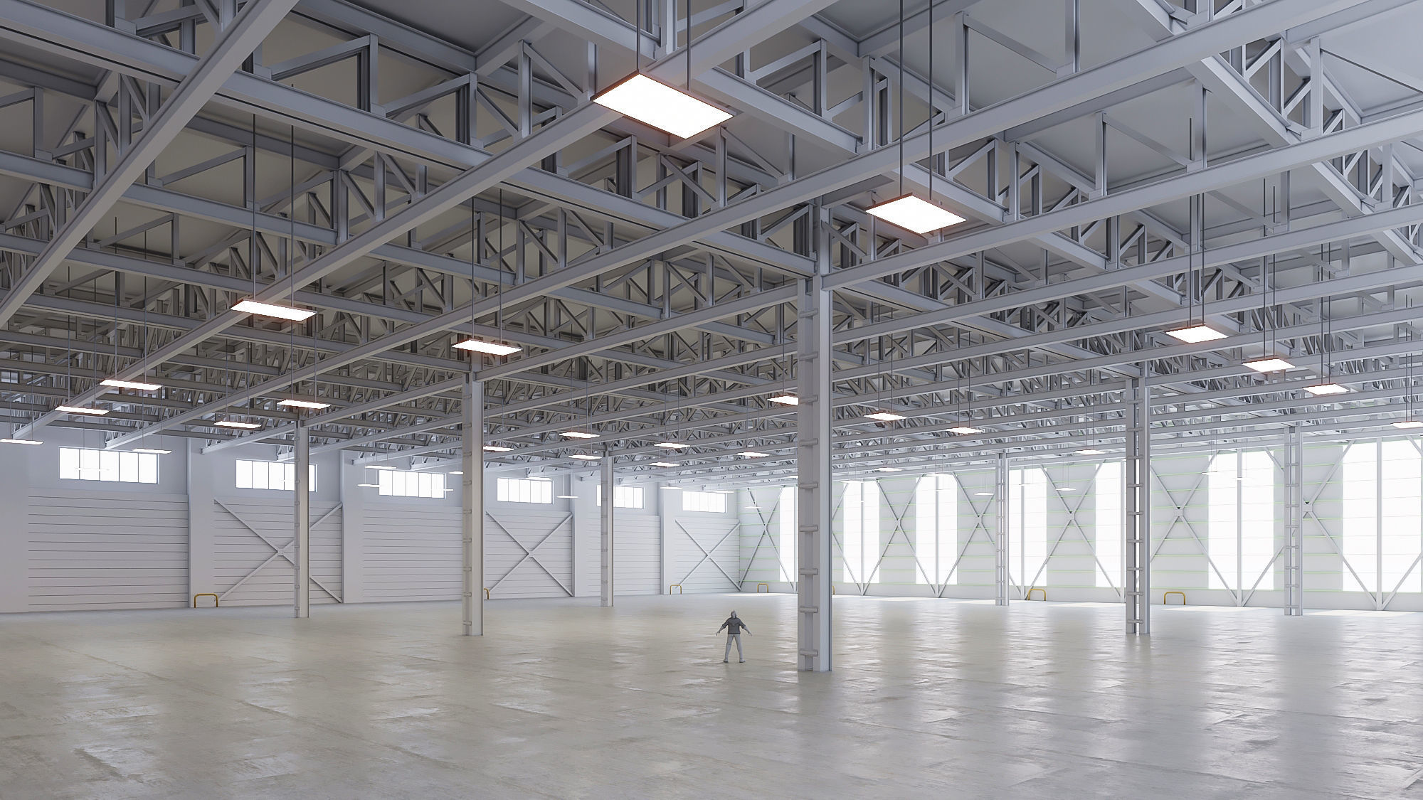 low poly warehouse 10 Low-poly 3D model_1