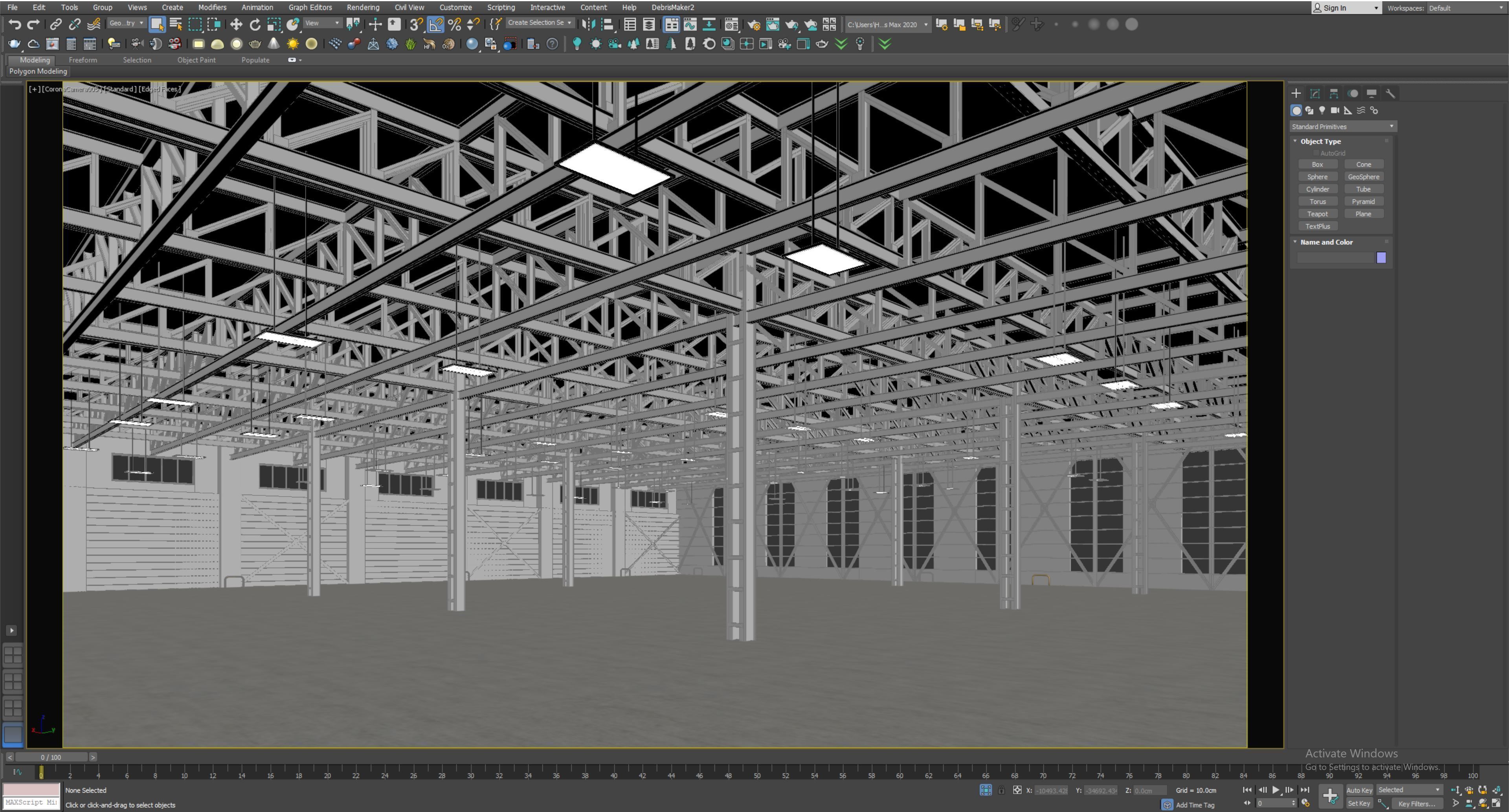 low poly warehouse 10 Low-poly 3D model_6