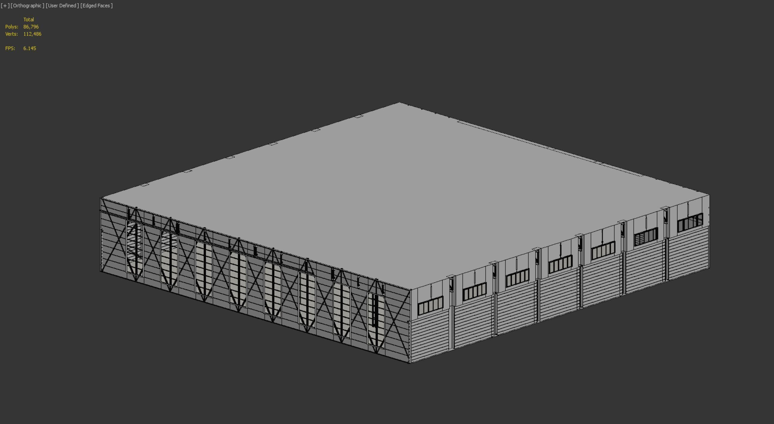 low poly warehouse 10 Low-poly 3D model_10