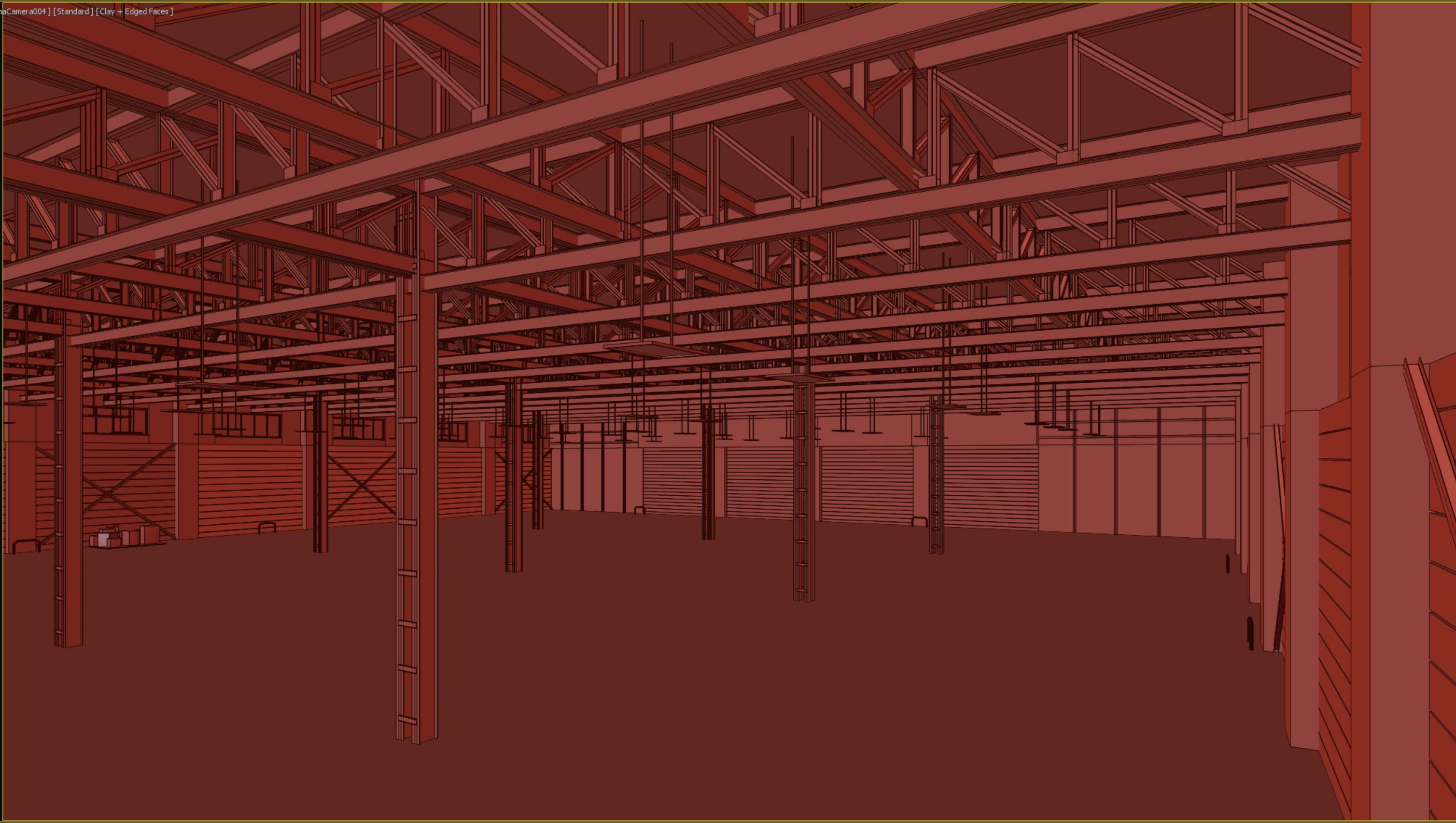 low poly warehouse 10 Low-poly 3D model_9
