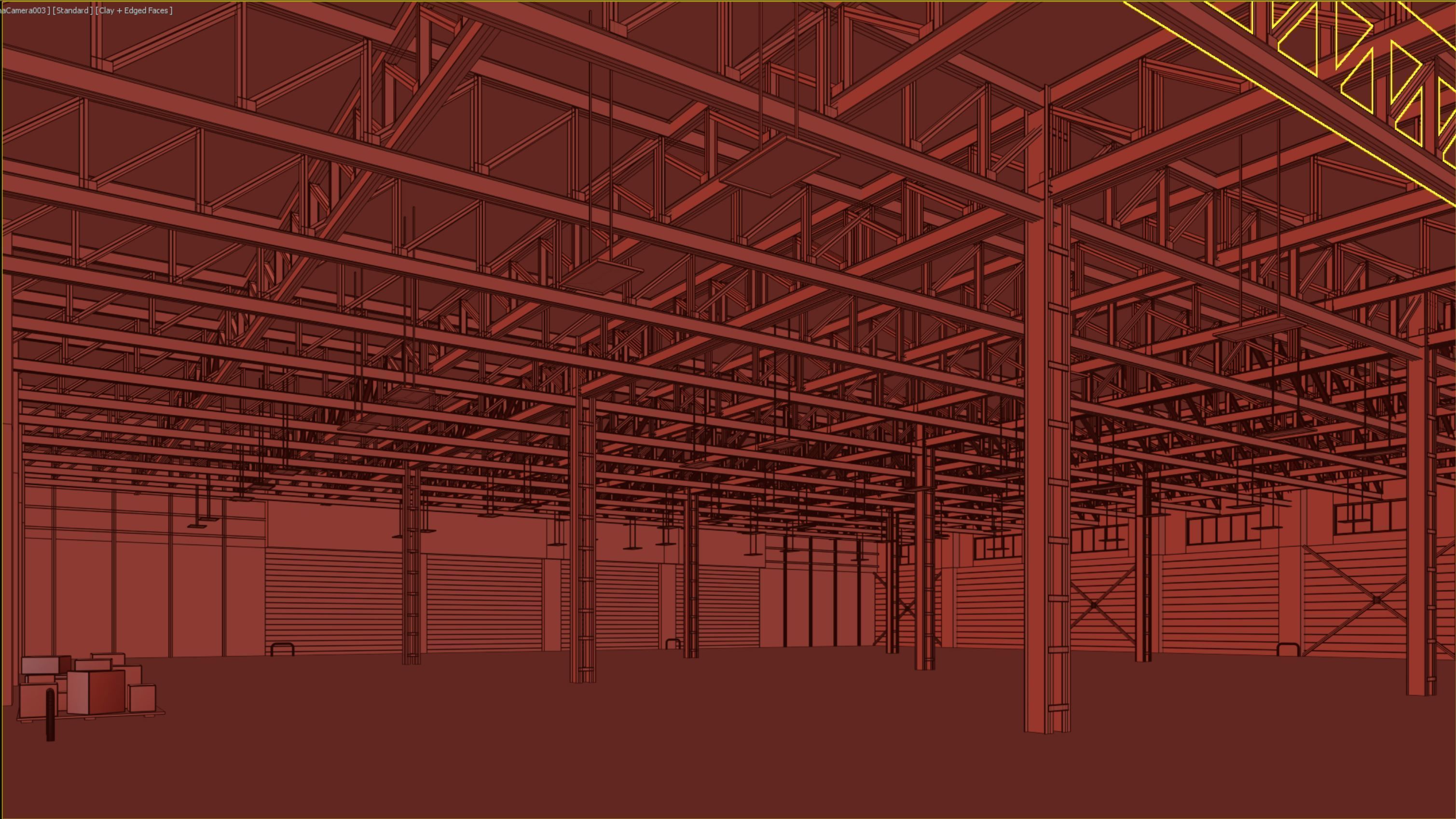 low poly warehouse 10 Low-poly 3D model_8