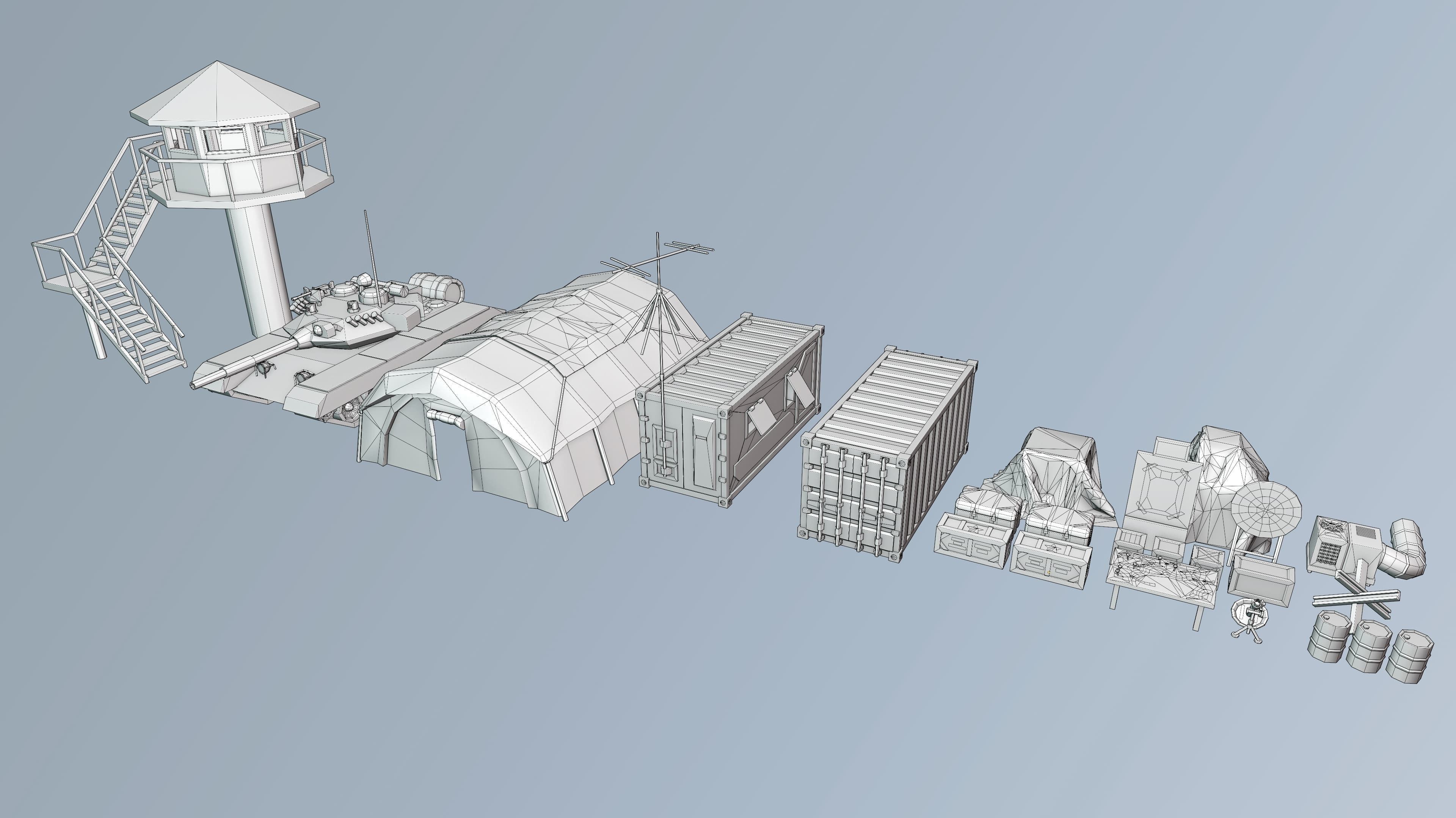 Military FREE Free low-poly 3D model_10