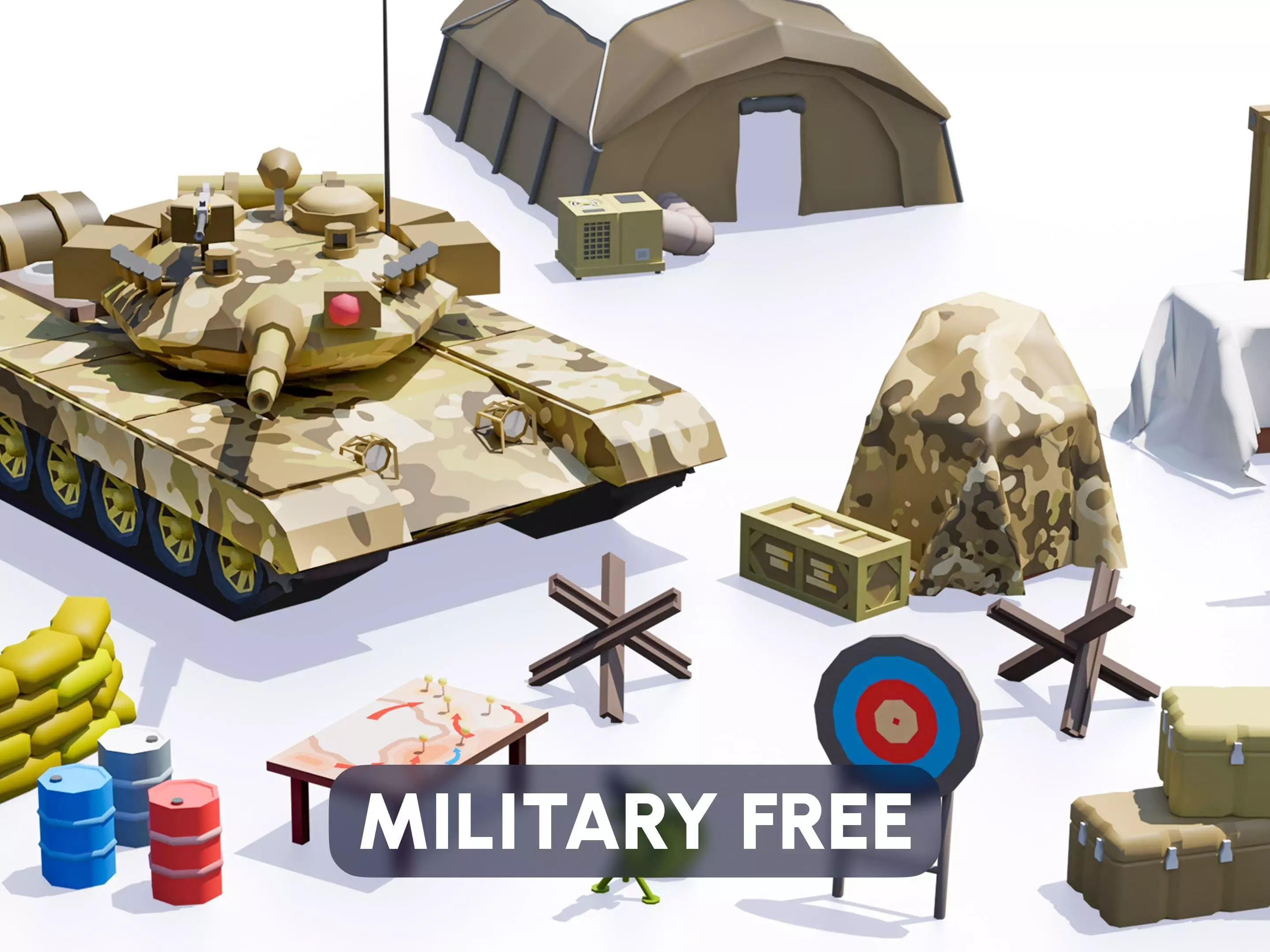 Military FREE Free low-poly 3D model_0