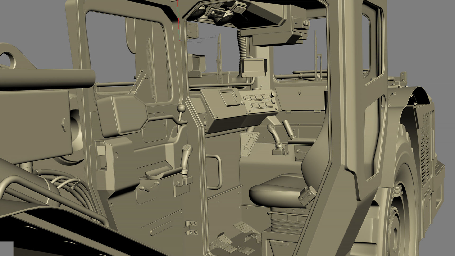 Underground Mining Loader LH621i Rigged 3D model_50