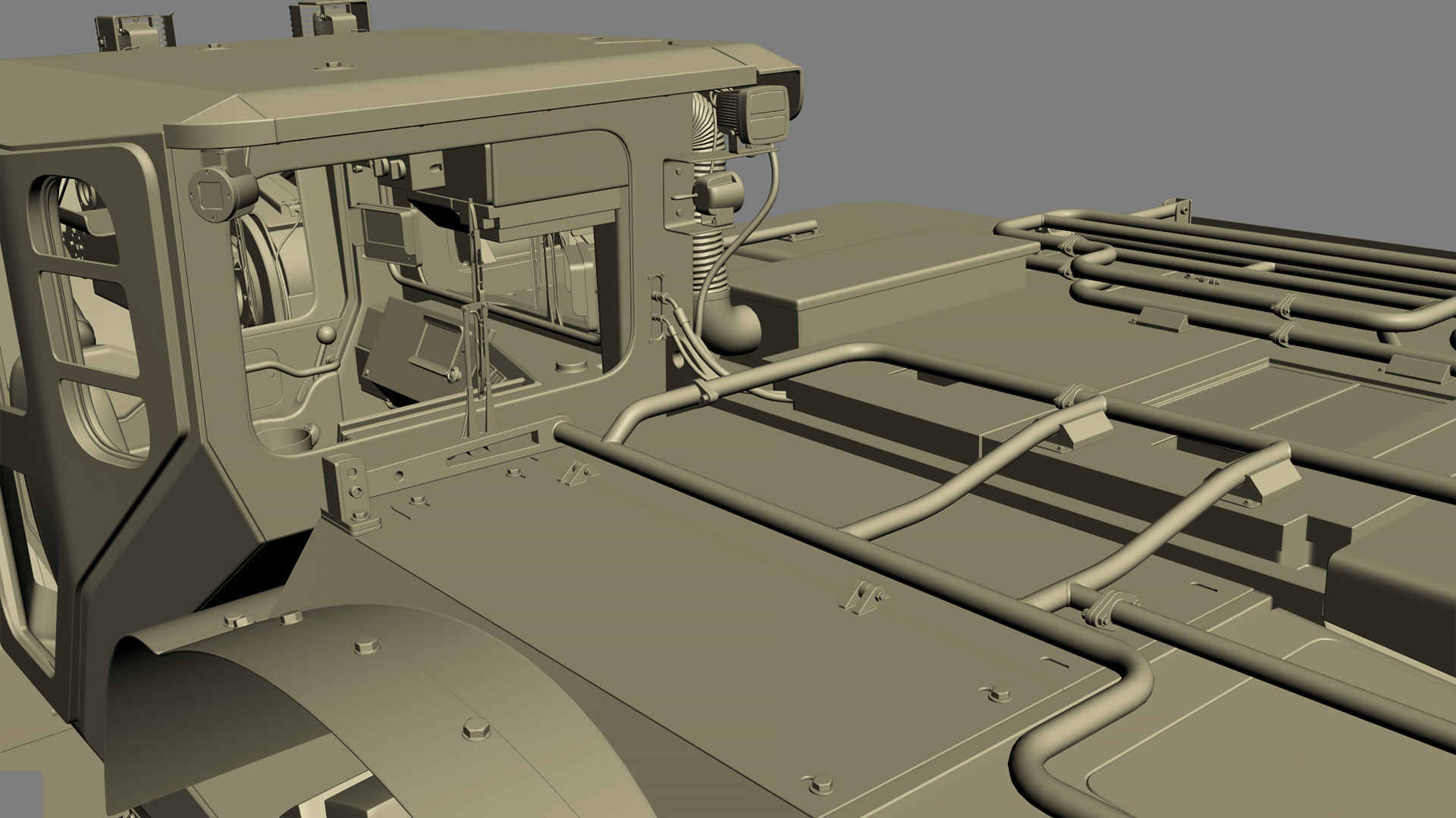 Underground Mining Loader LH621i Rigged 3D model_53