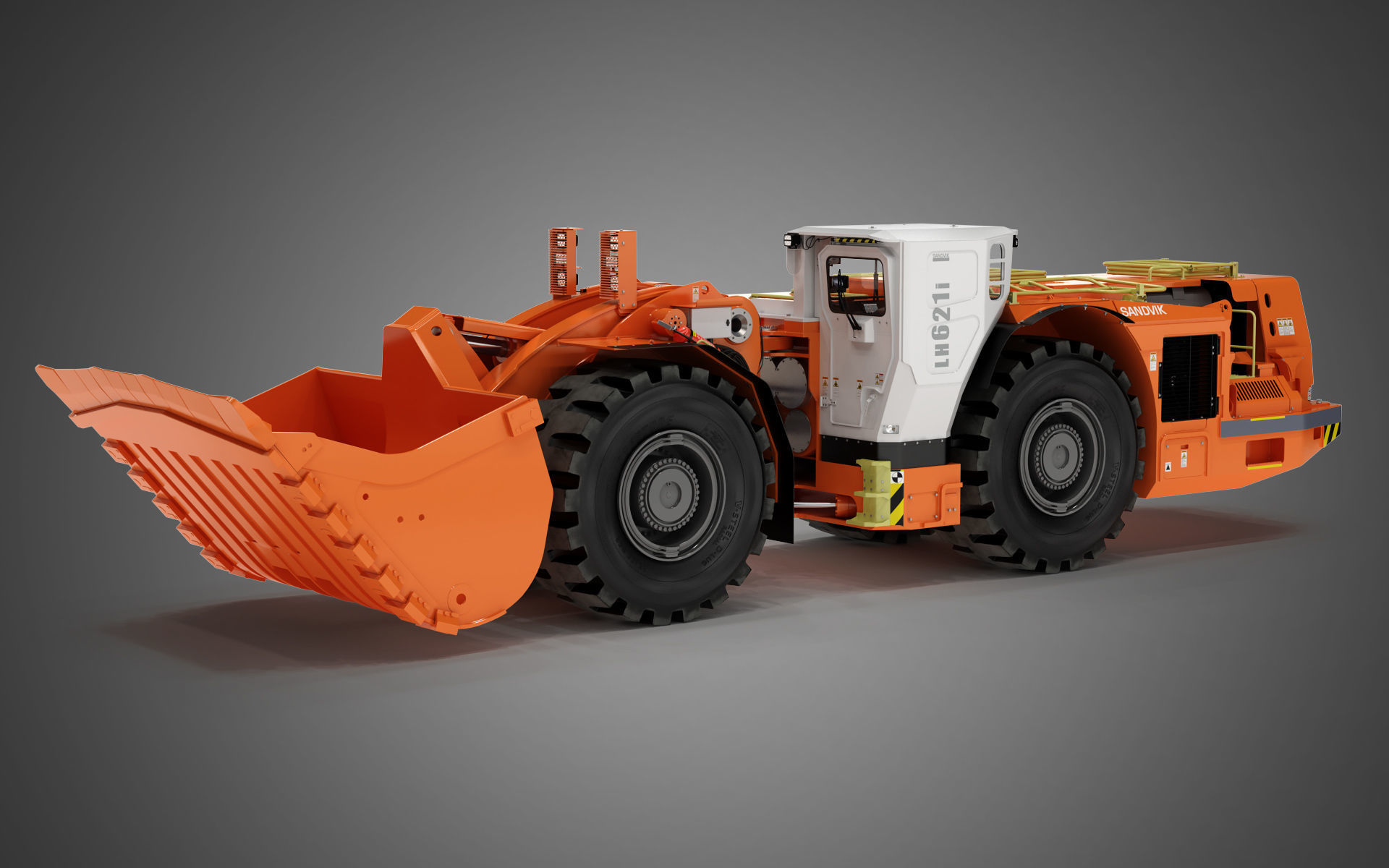 Underground Mining Loader LH621i Rigged 3D model_2