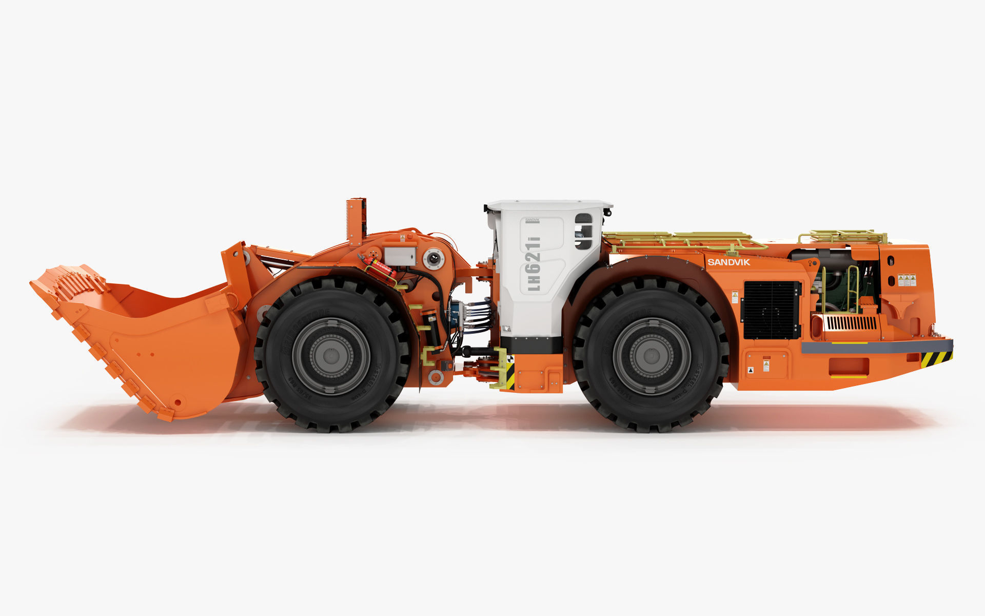 Underground Mining Loader LH621i Rigged 3D model_5