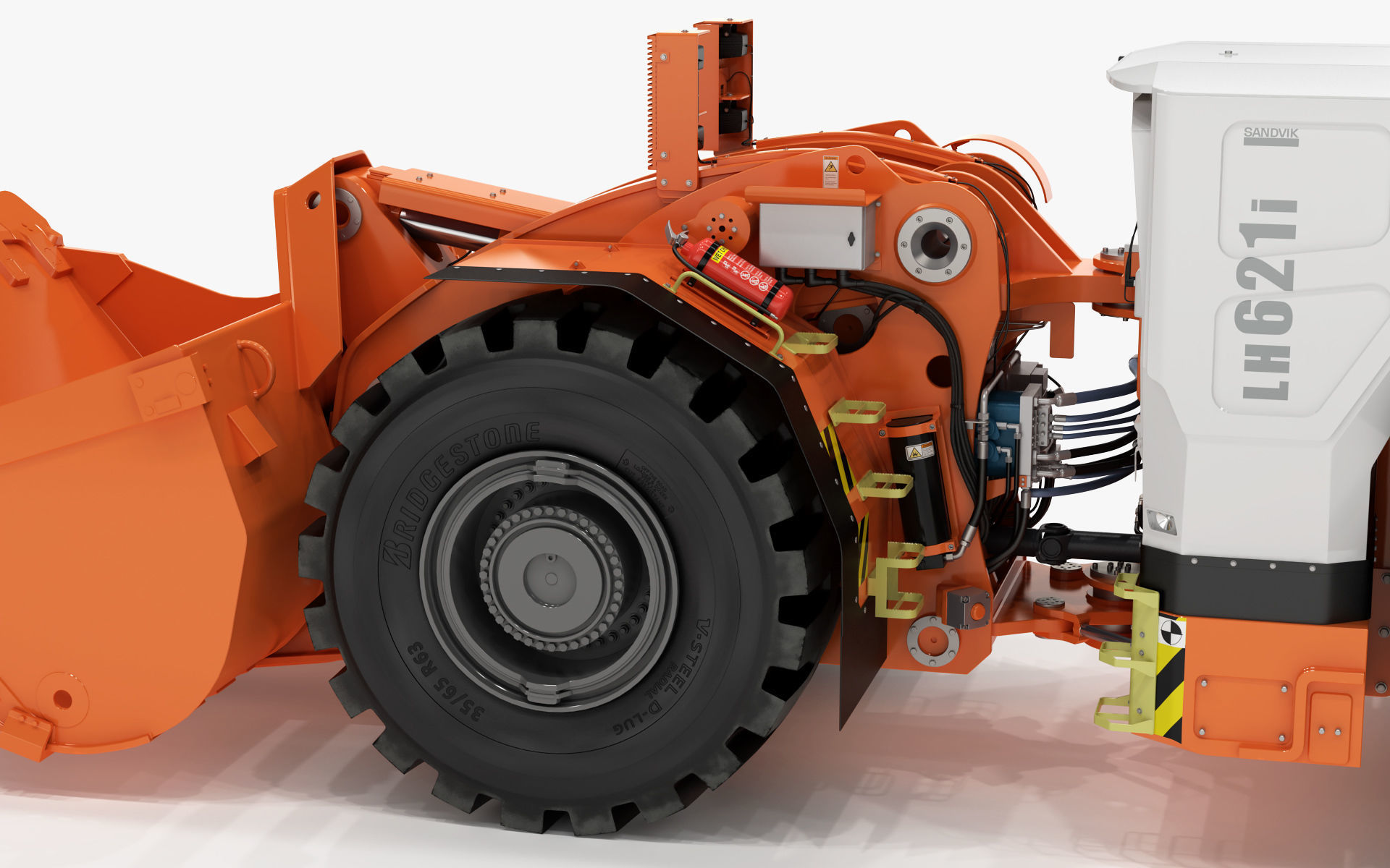 Underground Mining Loader LH621i Rigged 3D model_20