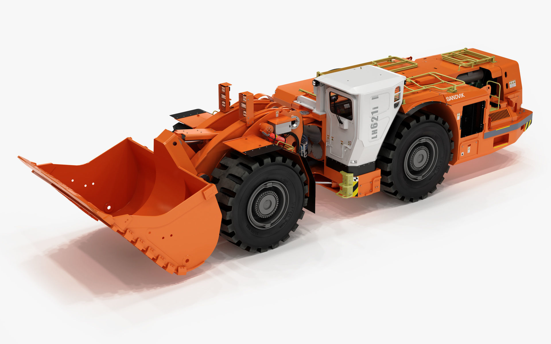Underground Mining Loader LH621i Rigged 3D model_12