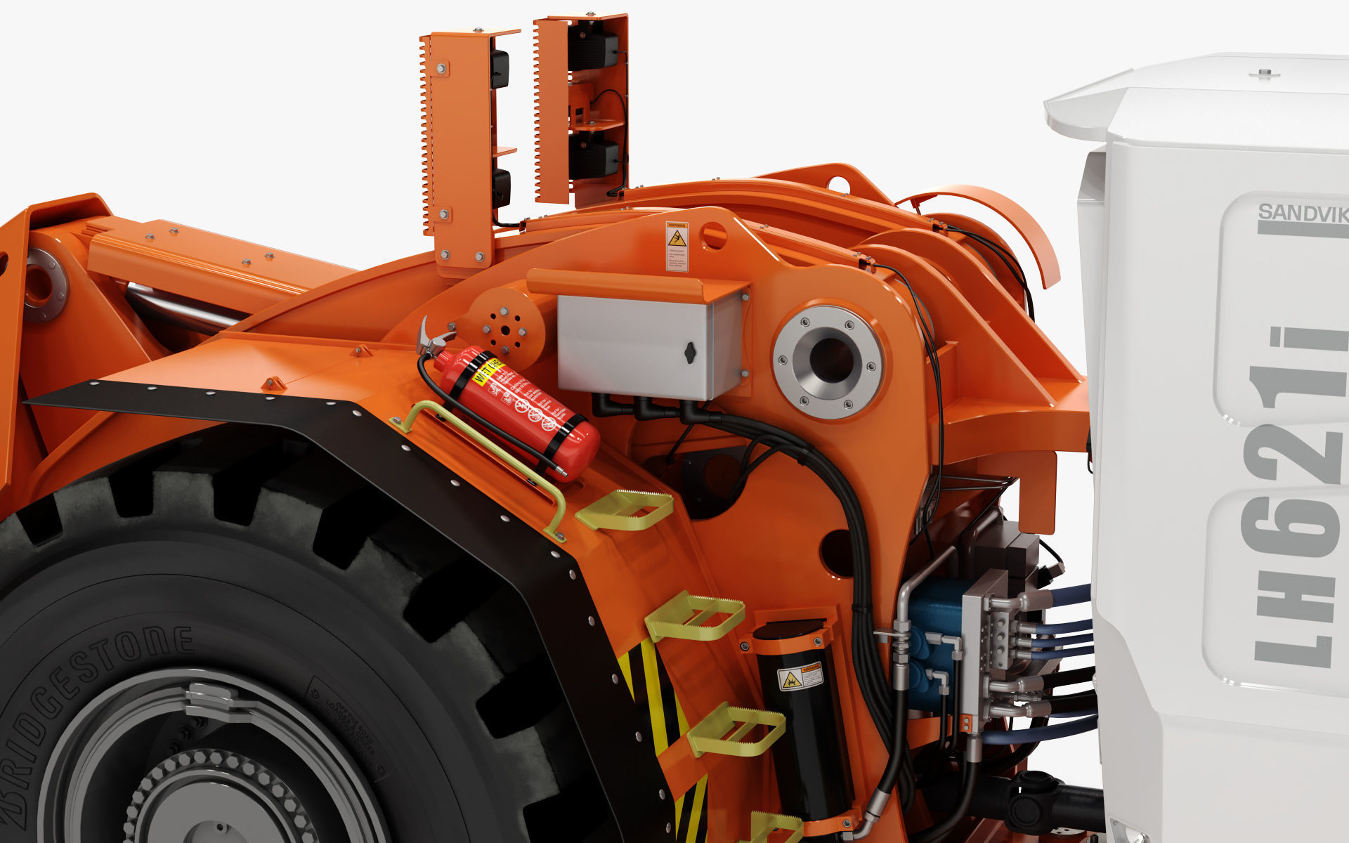 Underground Mining Loader LH621i Rigged 3D model_24