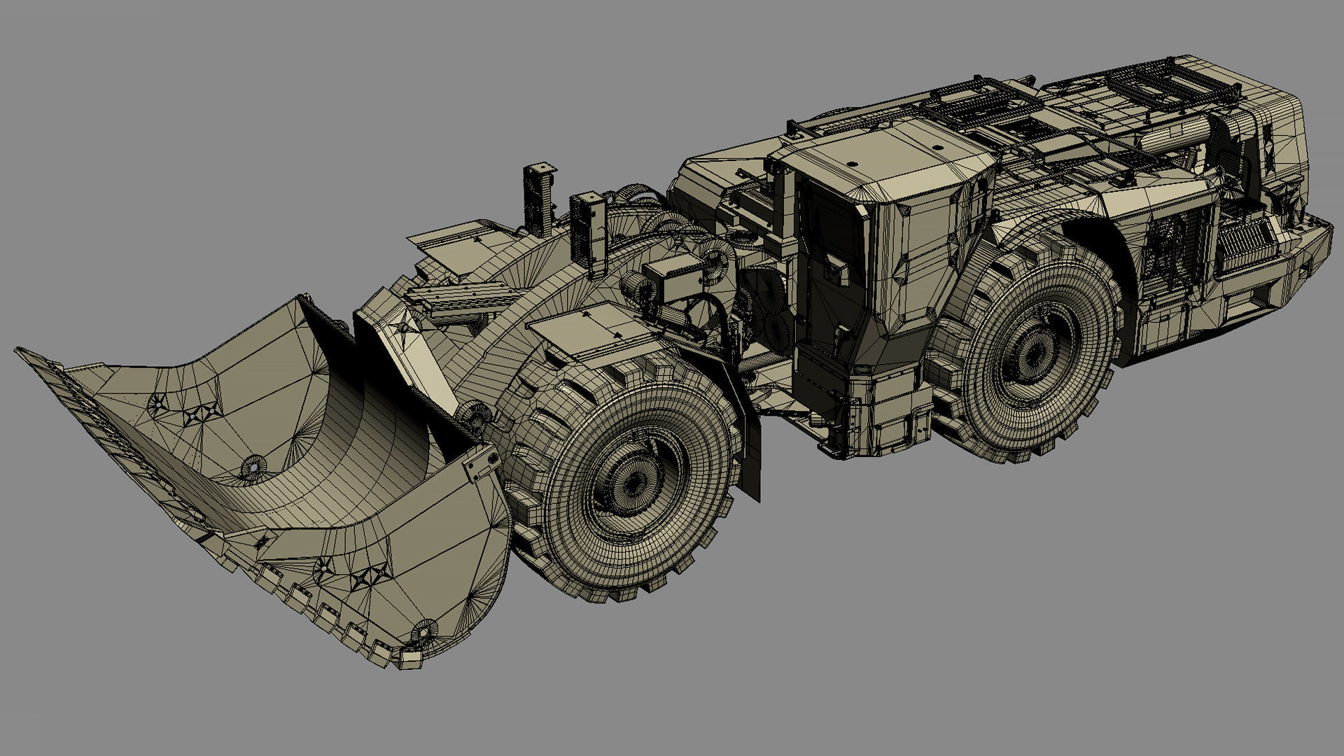 Underground Mining Loader LH621i Rigged 3D model_36