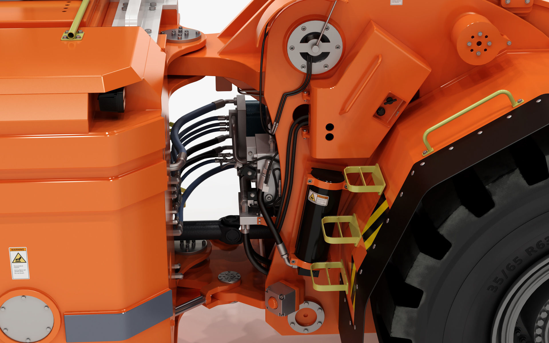 Underground Mining Loader LH621i Rigged 3D model_23