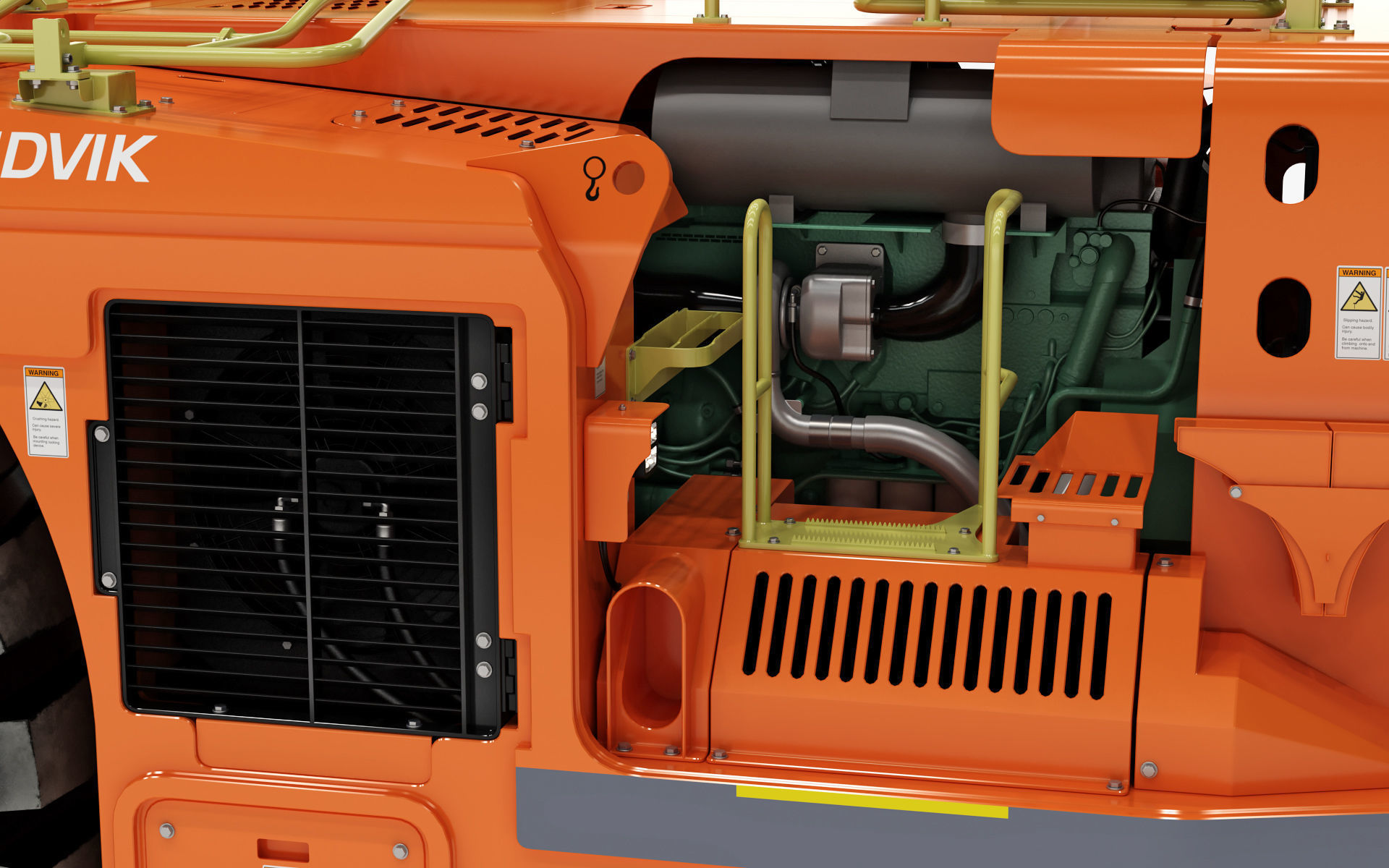 Underground Mining Loader LH621i Rigged 3D model_26