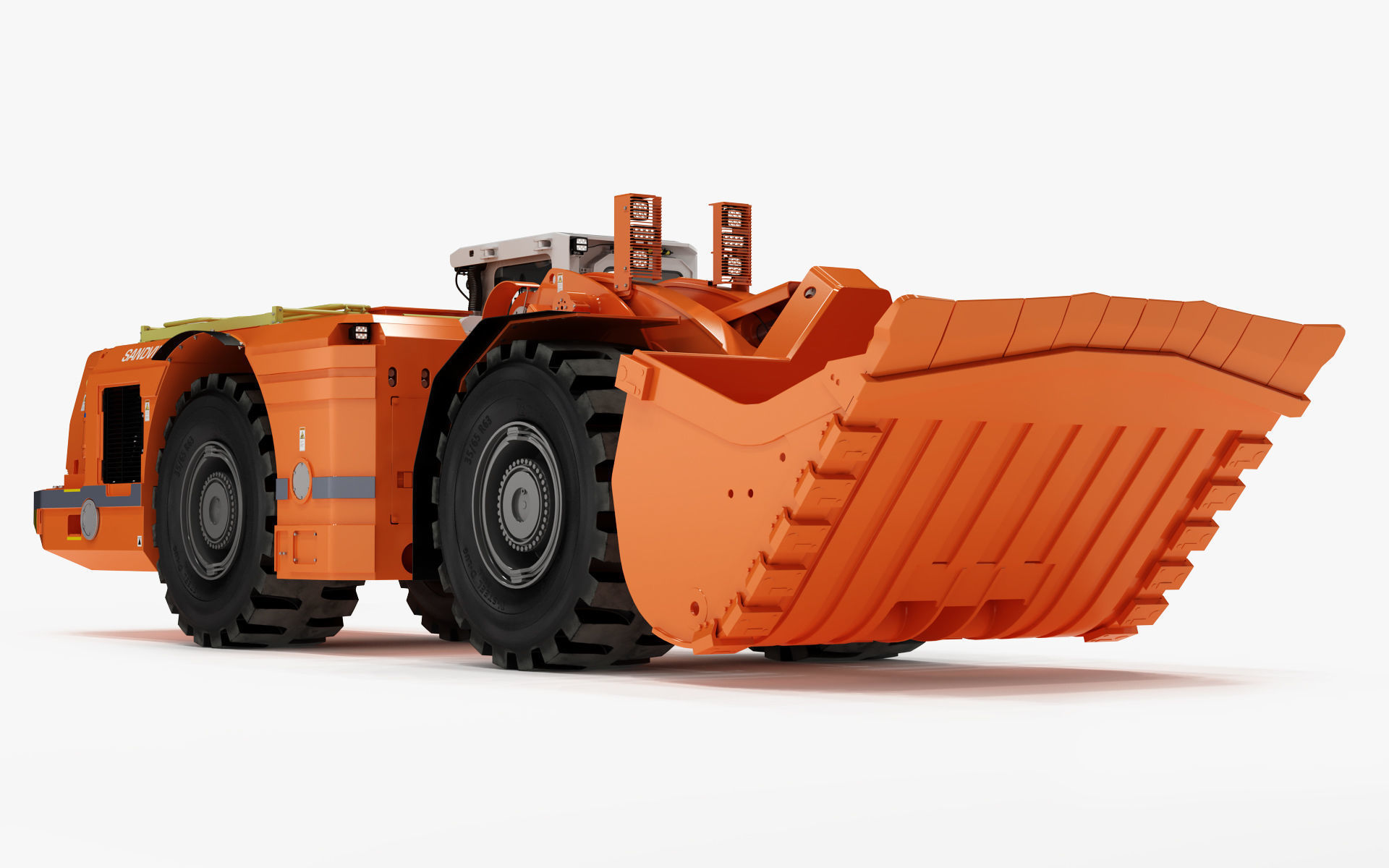 Underground Mining Loader LH621i Rigged 3D model_17