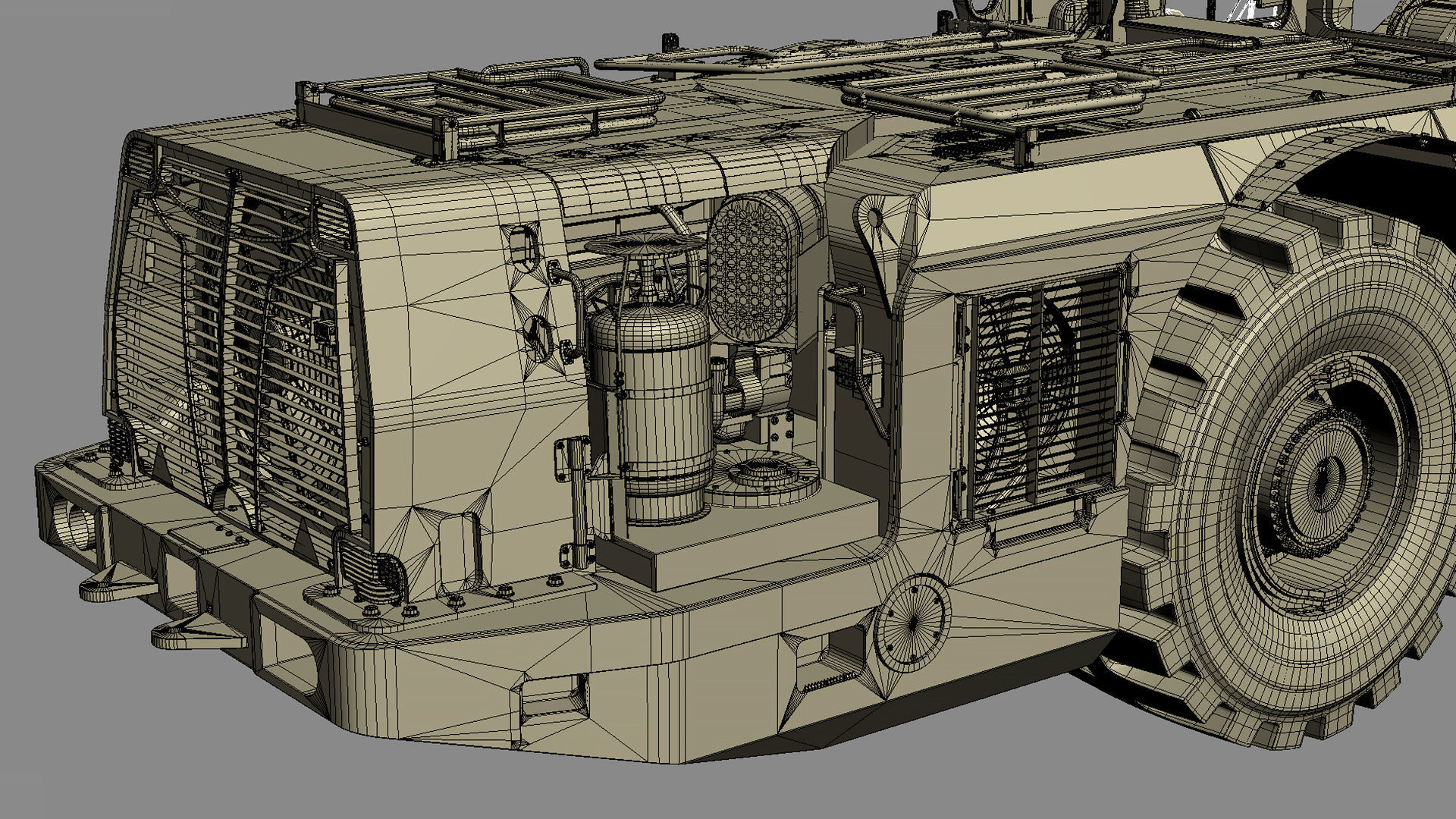 Underground Mining Loader LH621i Rigged 3D model_43