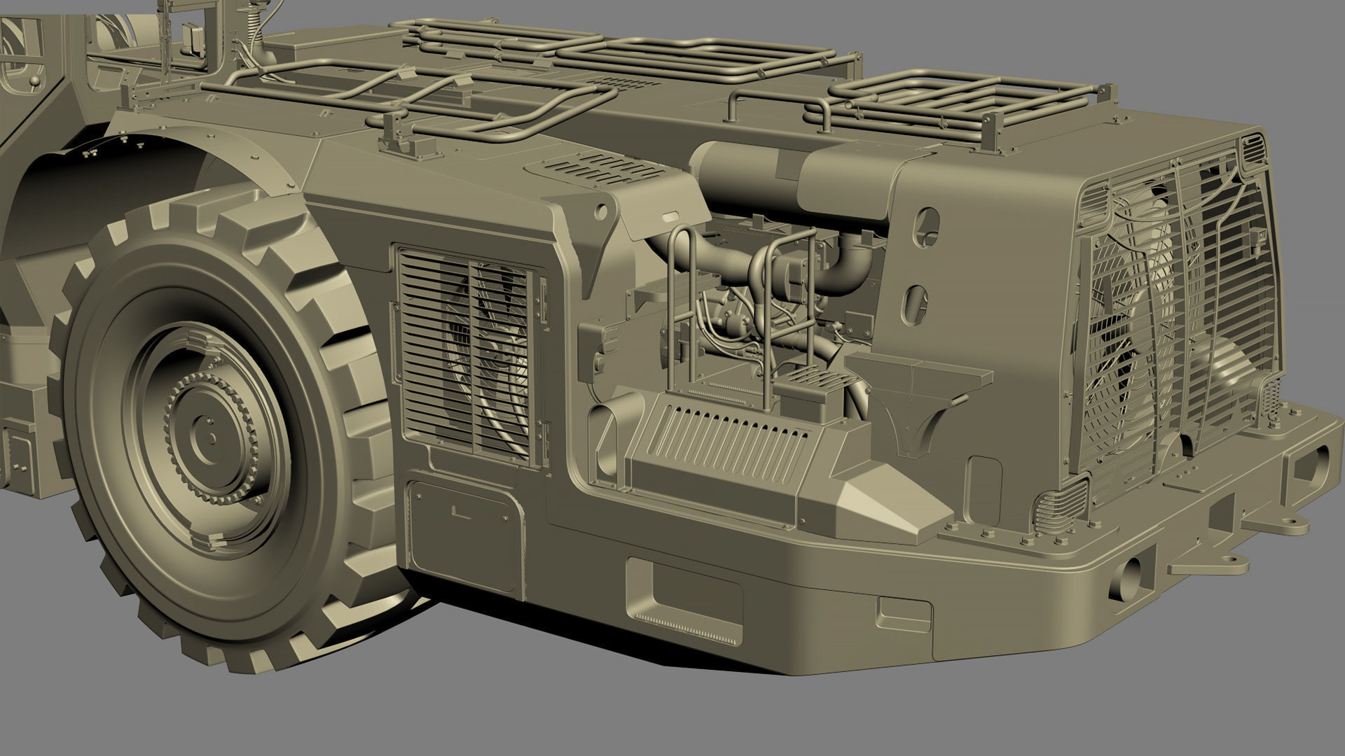 Underground Mining Loader LH621i Rigged 3D model_39
