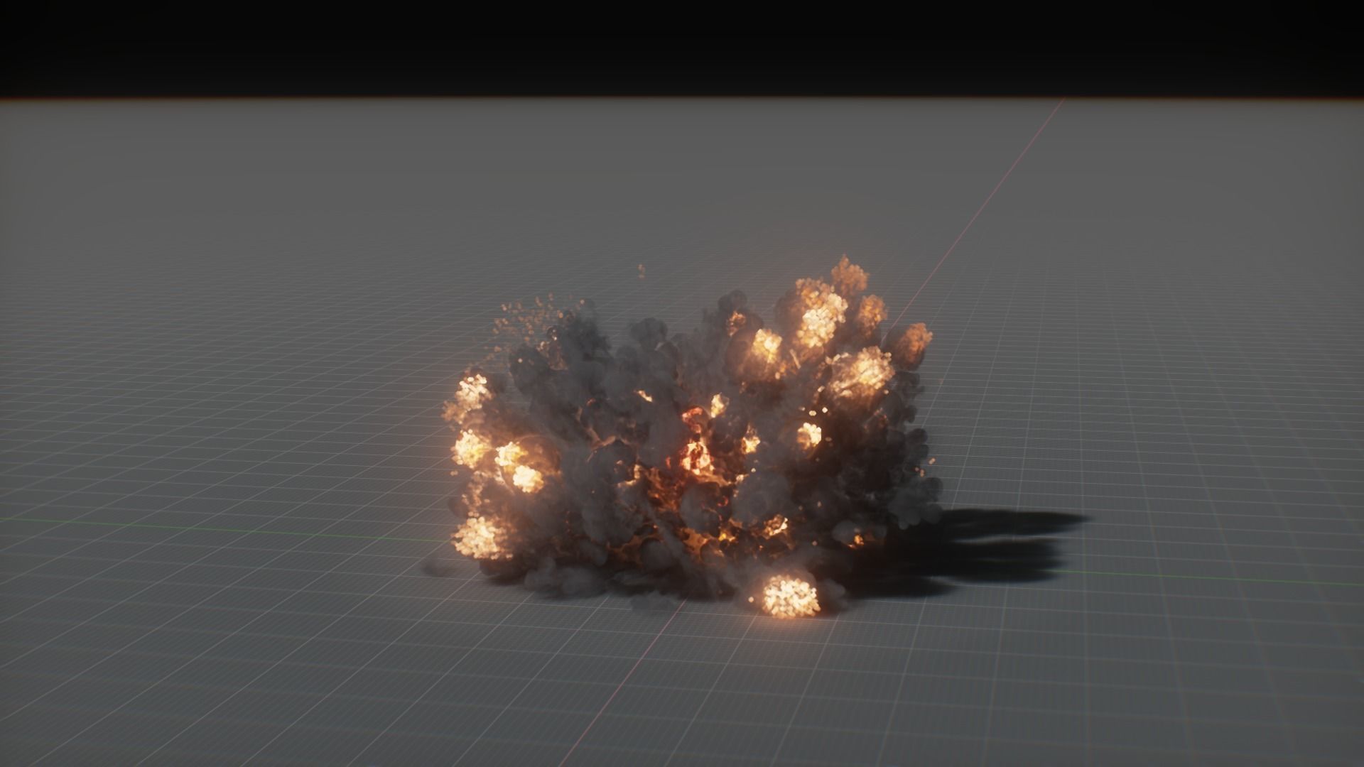 Artillery Grenade Explosion Animation 3D 3D model_21