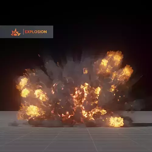 Artillery Grenade Explosion Animation 3D 3D model