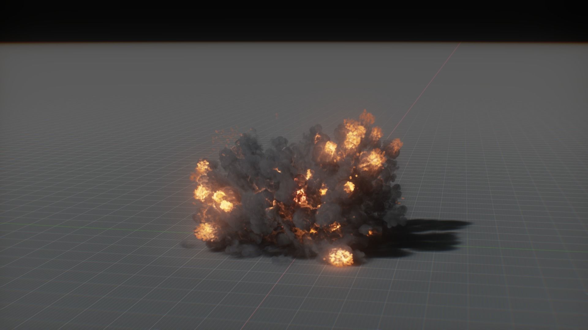 Artillery Grenade Explosion Animation 3D 3D model_22