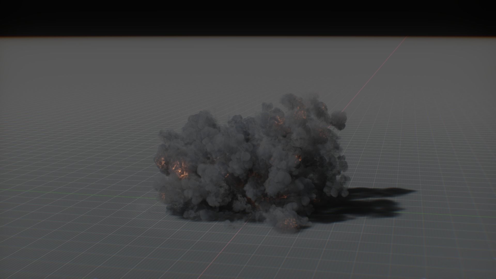 Artillery Grenade Explosion Animation 3D 3D model_37