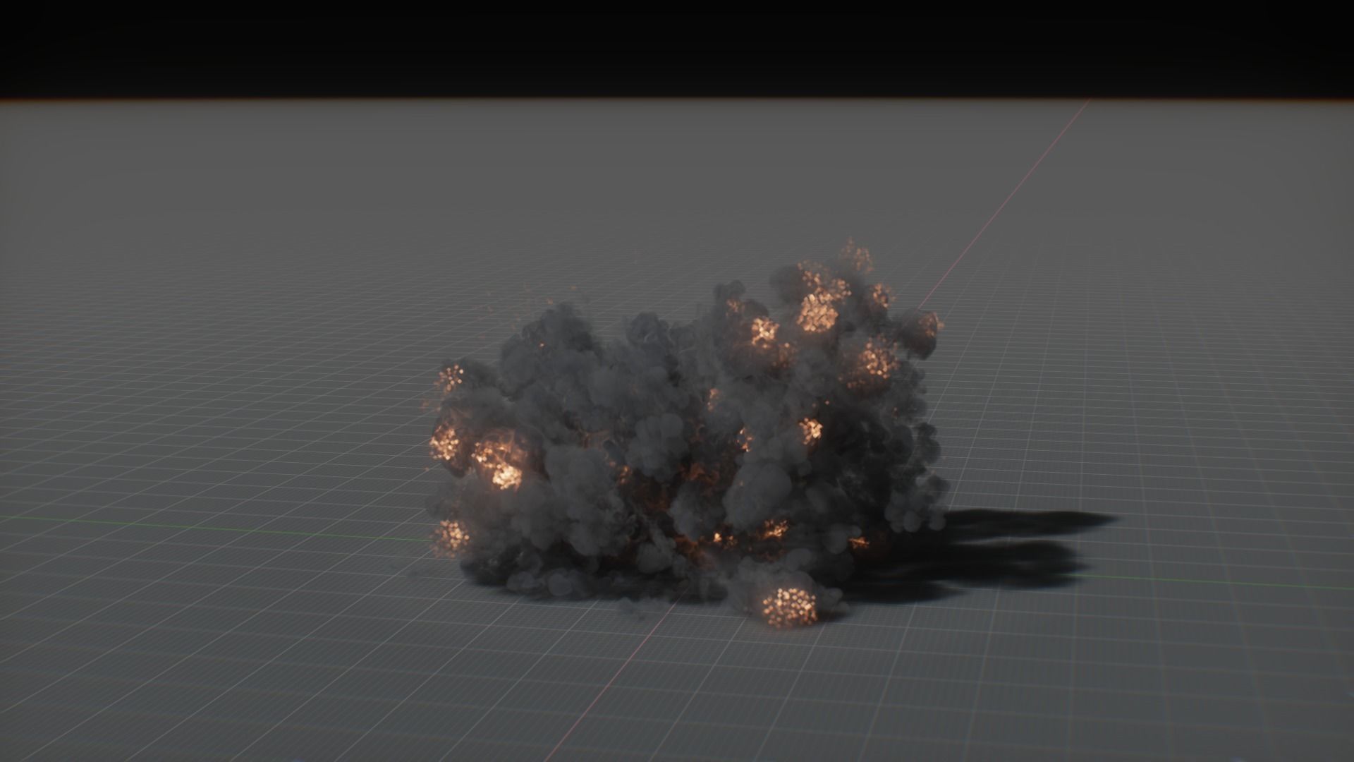 Artillery Grenade Explosion Animation 3D 3D model_30