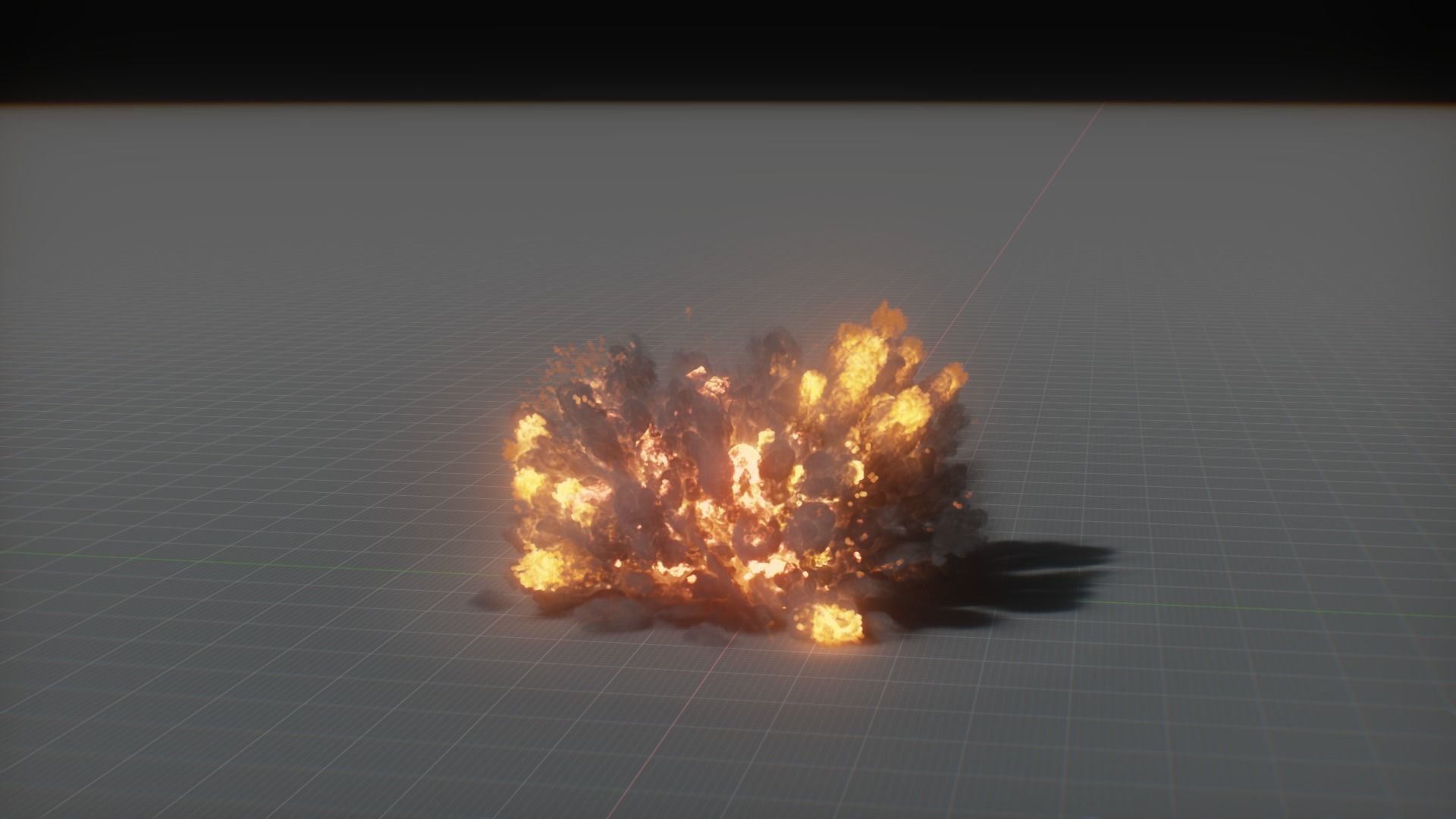 Artillery Grenade Explosion Animation 3D 3D model_11