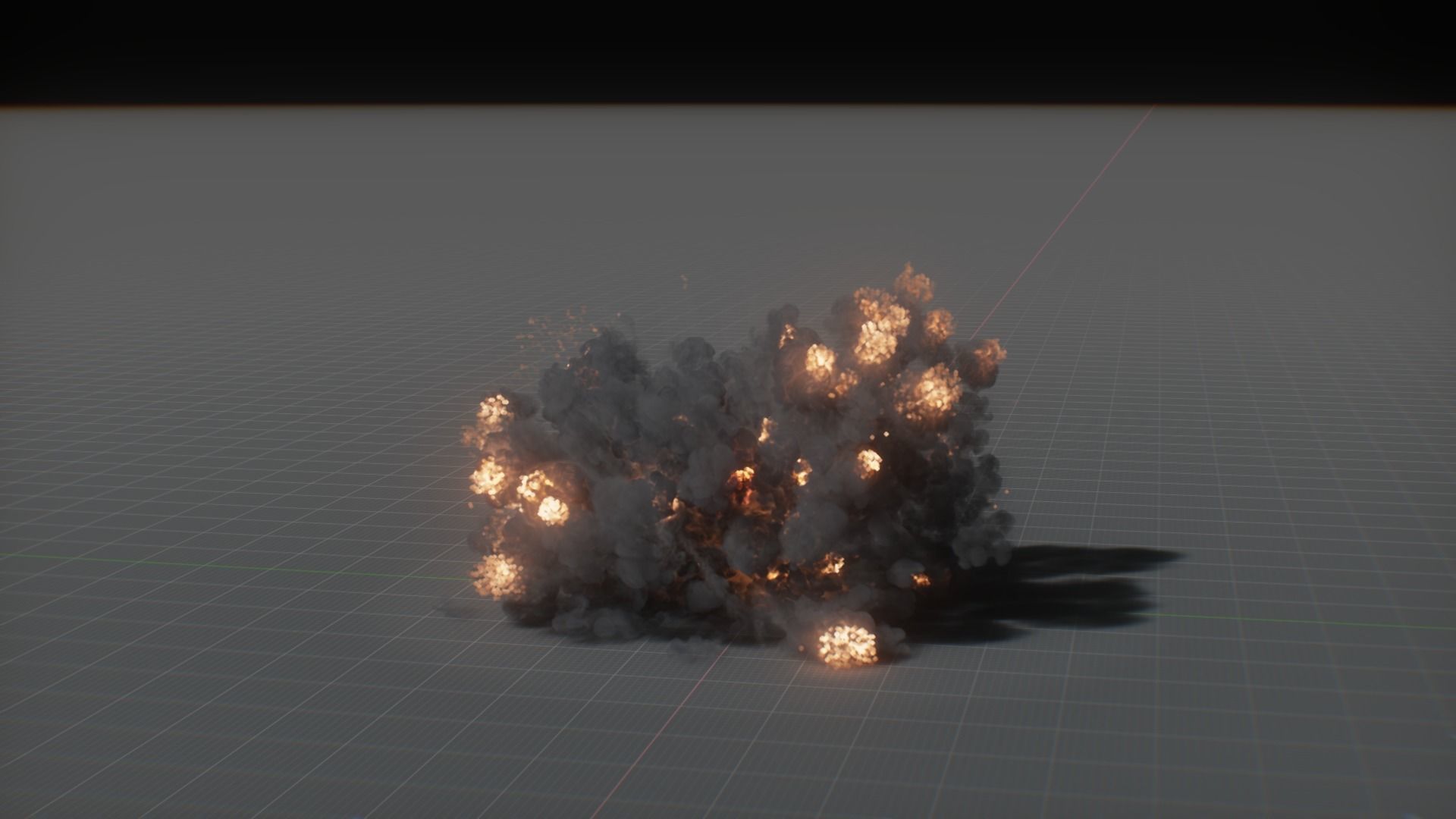 Artillery Grenade Explosion Animation 3D 3D model_25