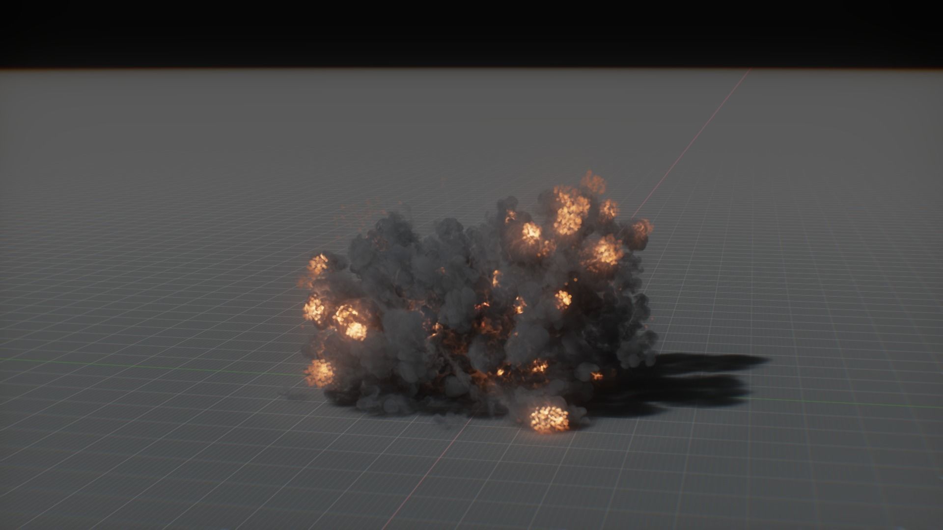 Artillery Grenade Explosion Animation 3D 3D model_26