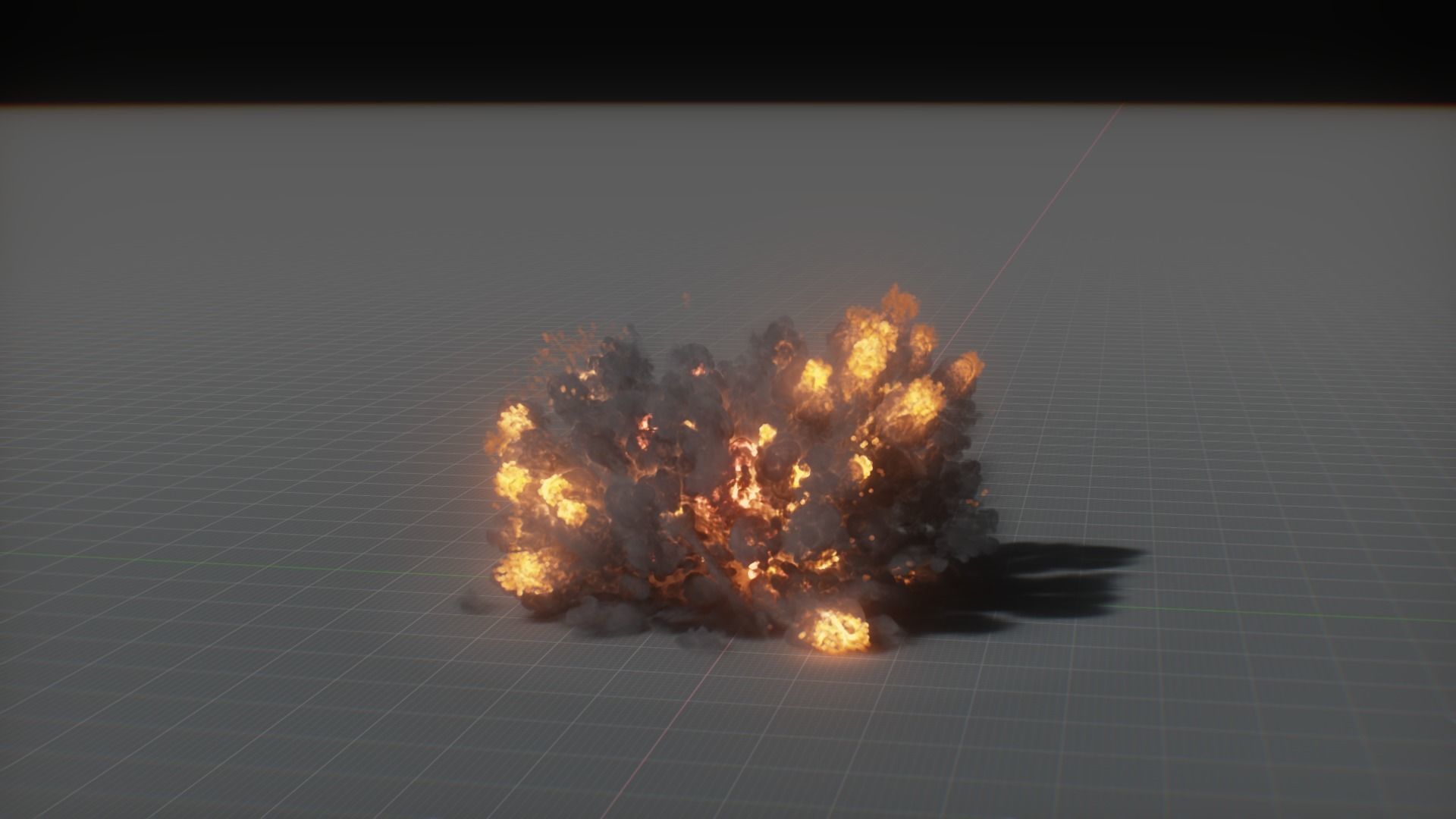Artillery Grenade Explosion Animation 3D 3D model_17