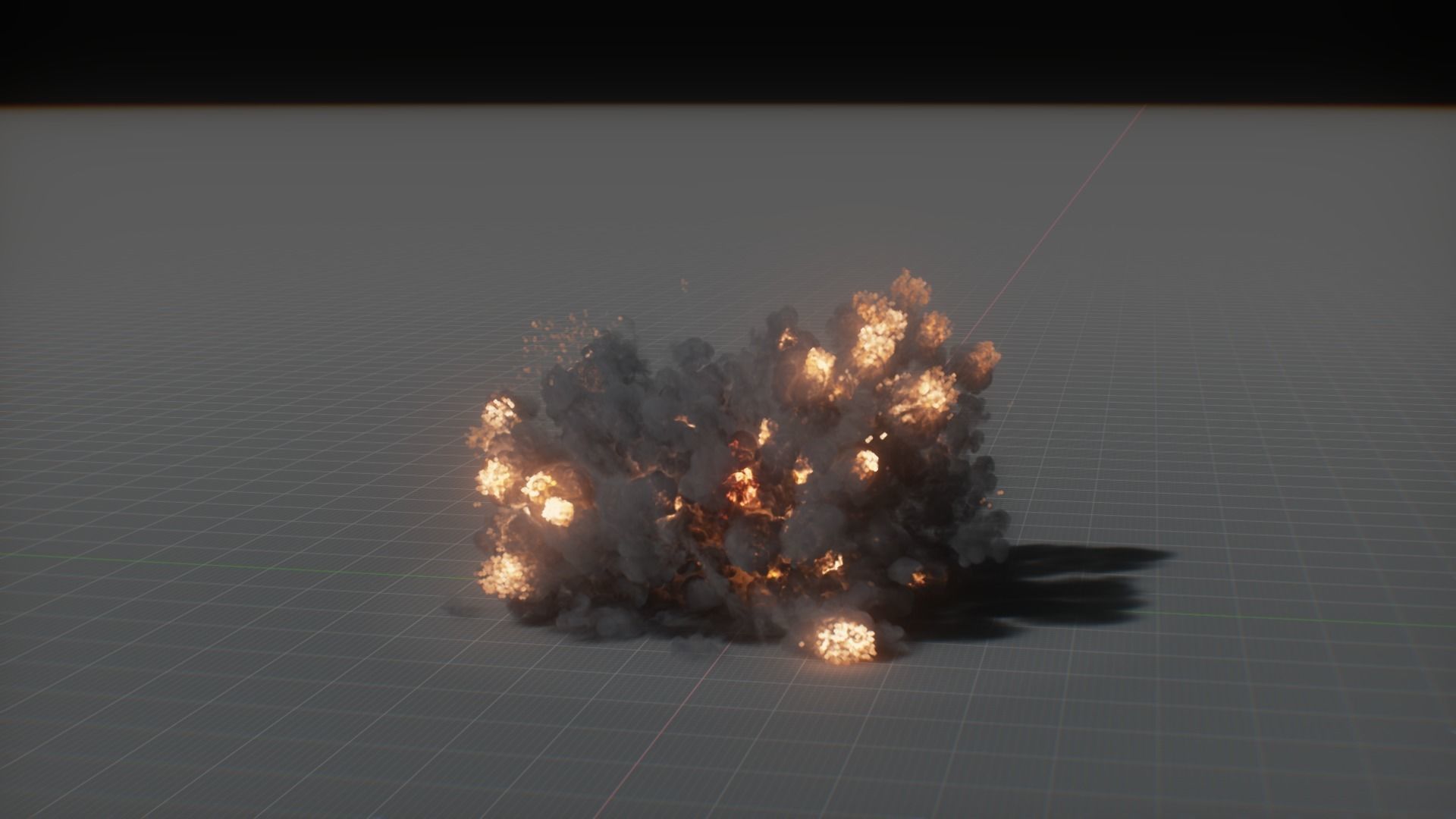 Artillery Grenade Explosion Animation 3D 3D model_23