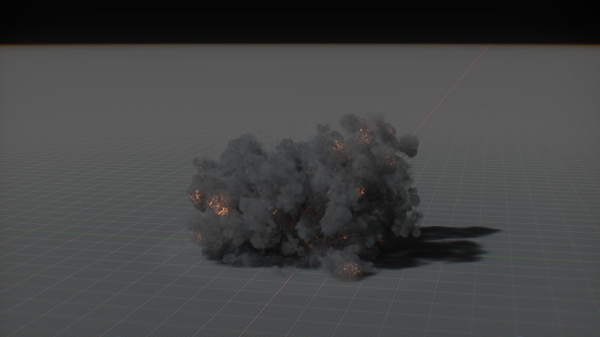 Artillery Grenade Explosion Animation 3D 3D model_36